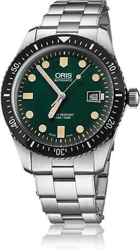 Buy Fashion ORIS DIVERS SIXTY FIVE GREEN DIAL BRACELET watch 01-733-7720-4057-07-8-21-18